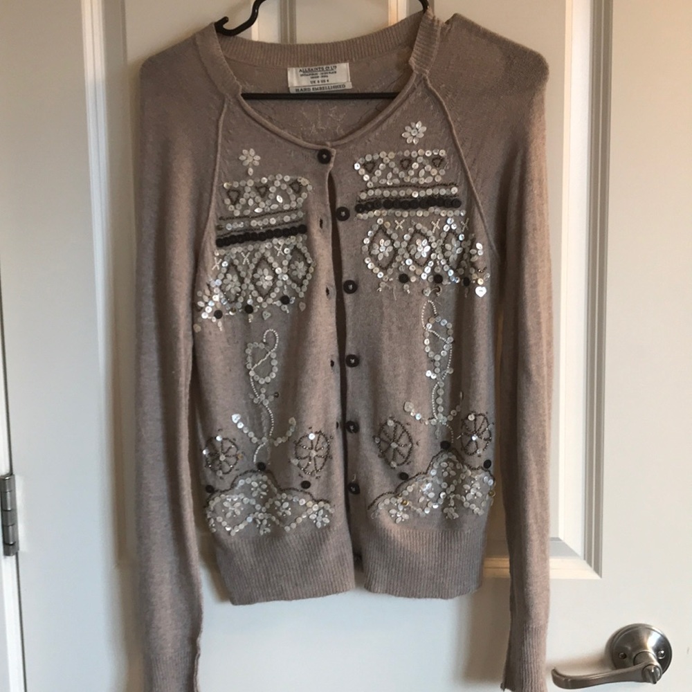 All saints beaded sweater. US 4.